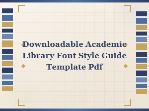 Academic Library Font Style Guide Template Pdf Free Download