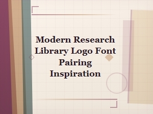 Modern Research Library Logo Font Pairing Inspiration and Typography Ideas